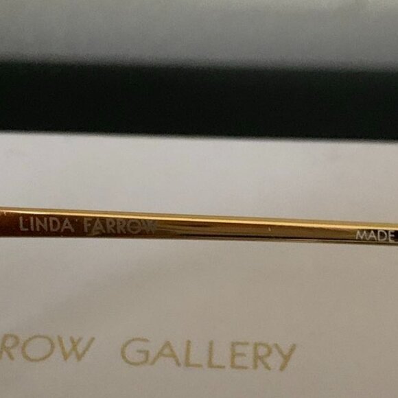 Linda Farrow  Round Sunglasses - Clear Gold main image 8